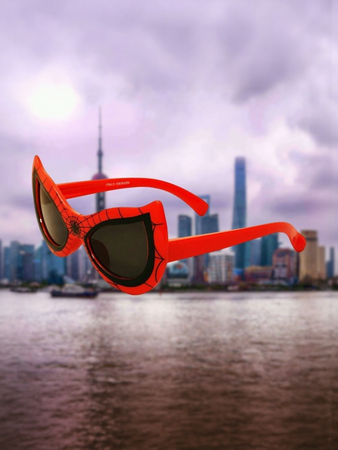 SPADEACES Kids Spider Man Cateye Sunglasses With UV Protected Lens RED SPIDER MAN -22