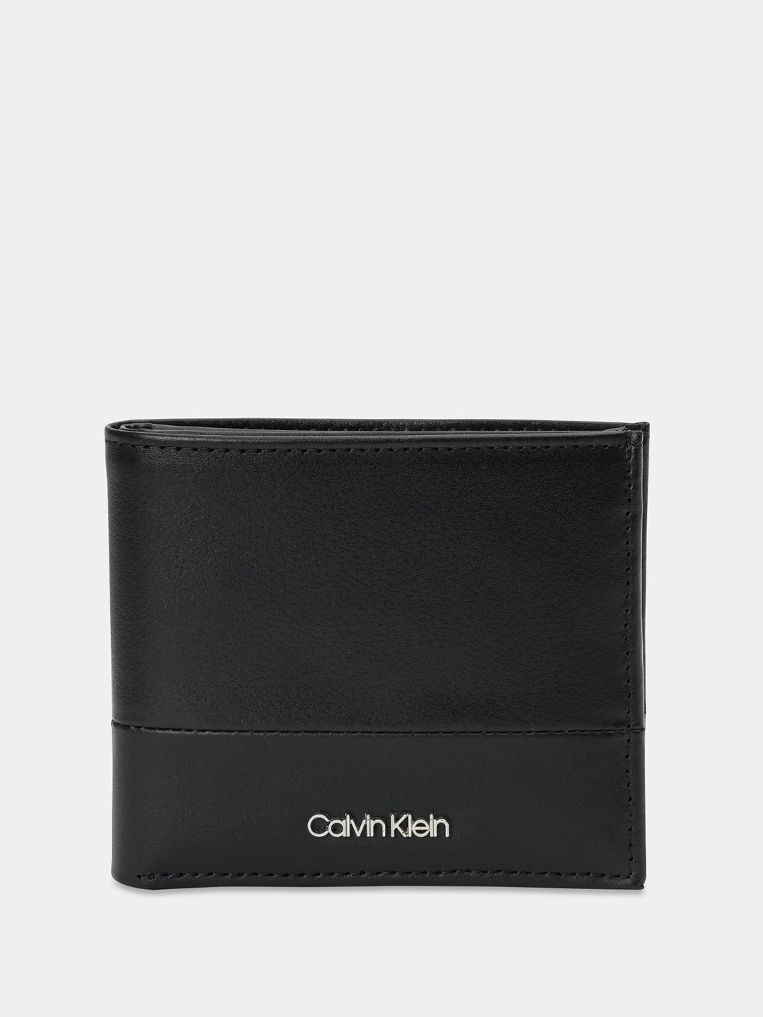 Calvin Klein Men Leather Flap Coin Pocket Detachable Two Fold Wallet