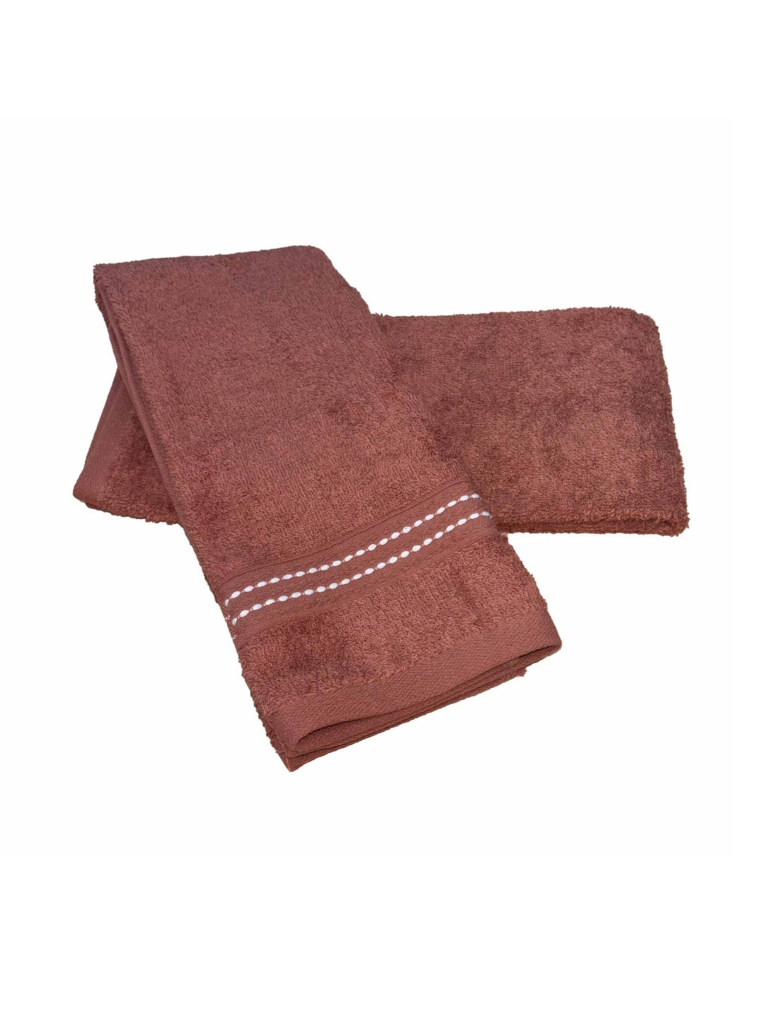 Ackross Voyager Collection Pack of 2 Brown Cotton 350-GSM Hand Towels