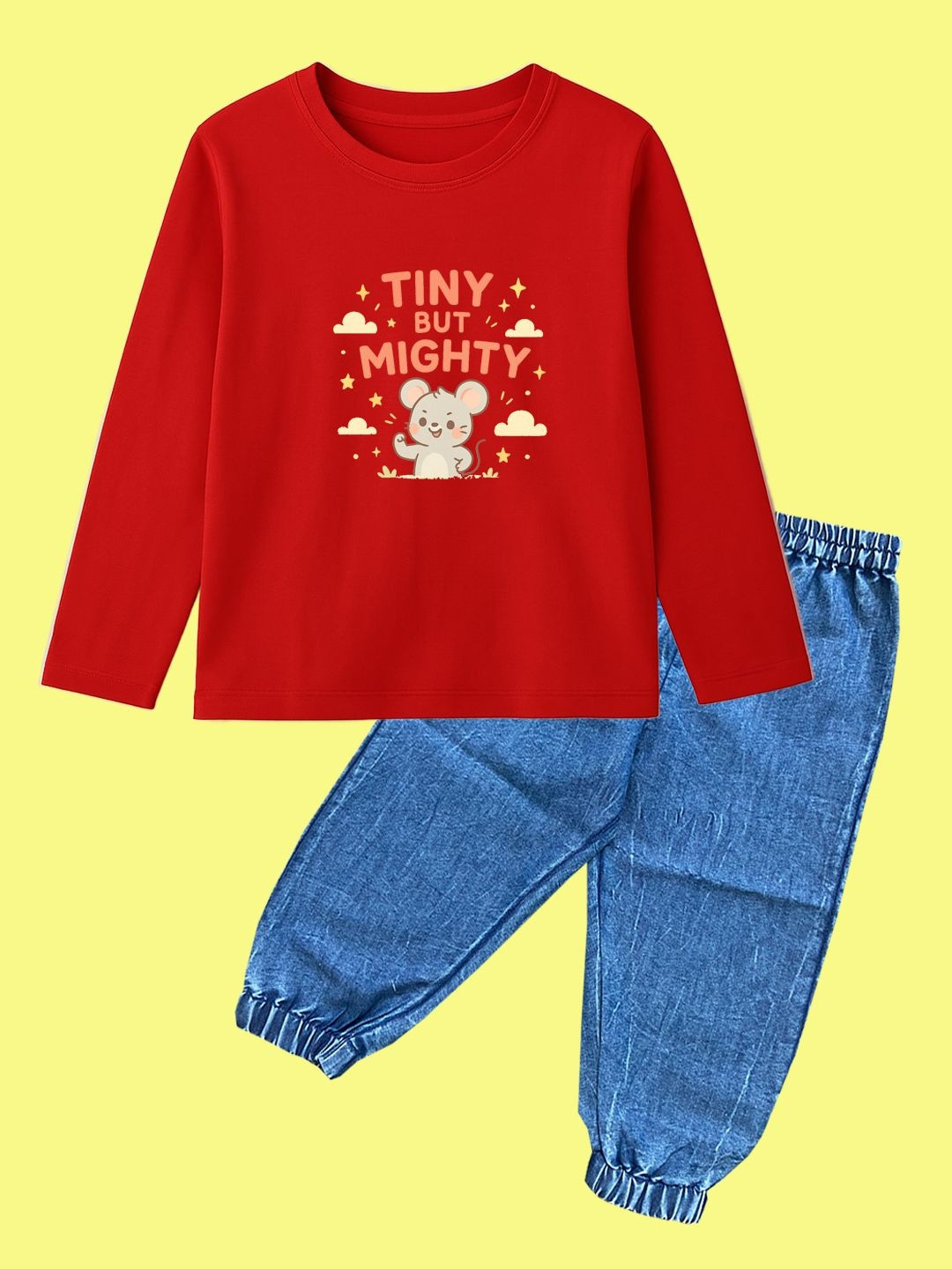BAESD Kids Tiny-But-Mighty Printed Pure Cotton Clothing Sets