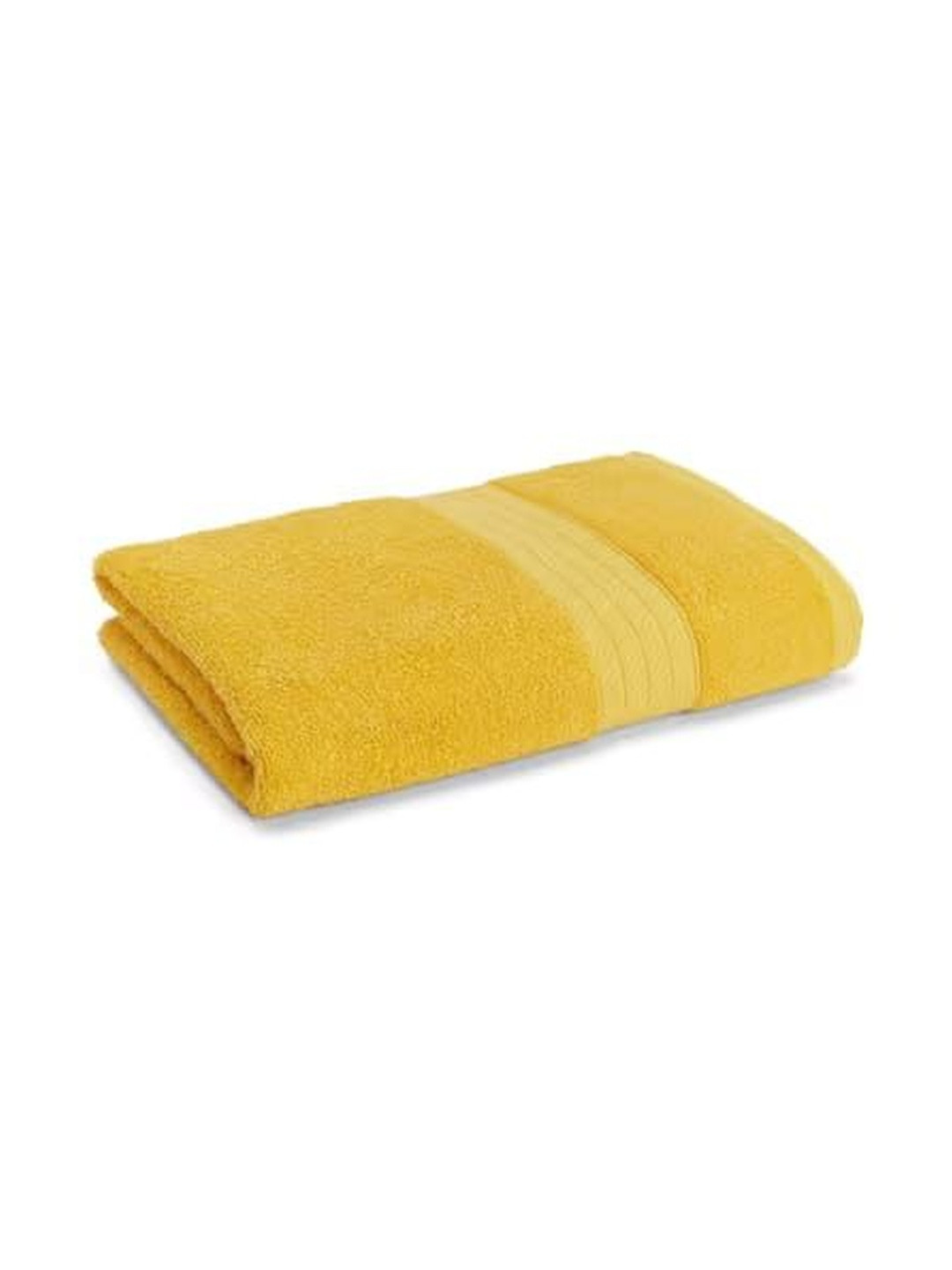 HOMEZY Yellow Cotton 500 GSM Skin Friendly Adult Bath Towel - 70 cm x 1.4 m