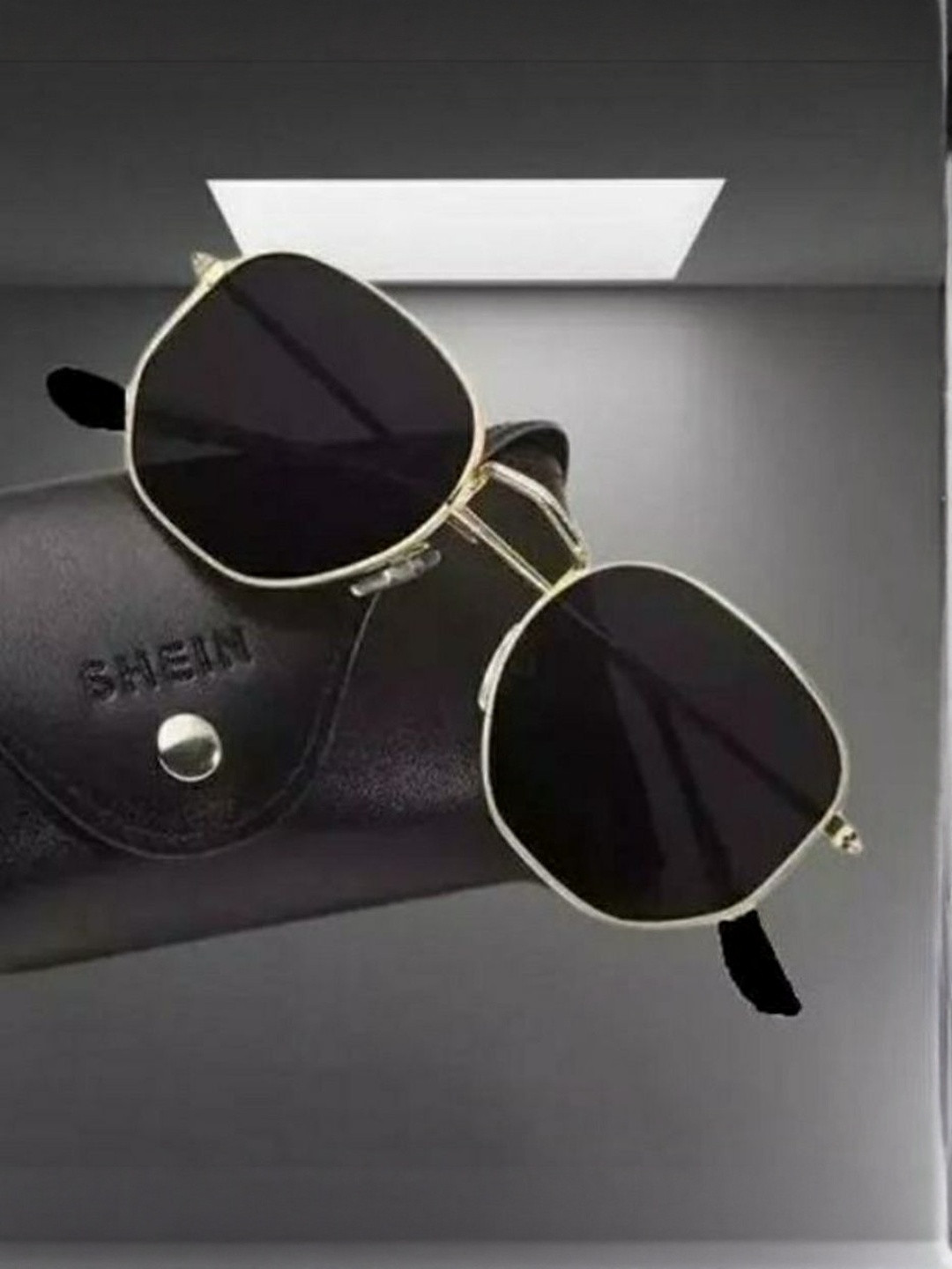 SPADEACES Unisex Rectangle with UV Protected Lens Sunglasses PATHAN SUNGLASS_19