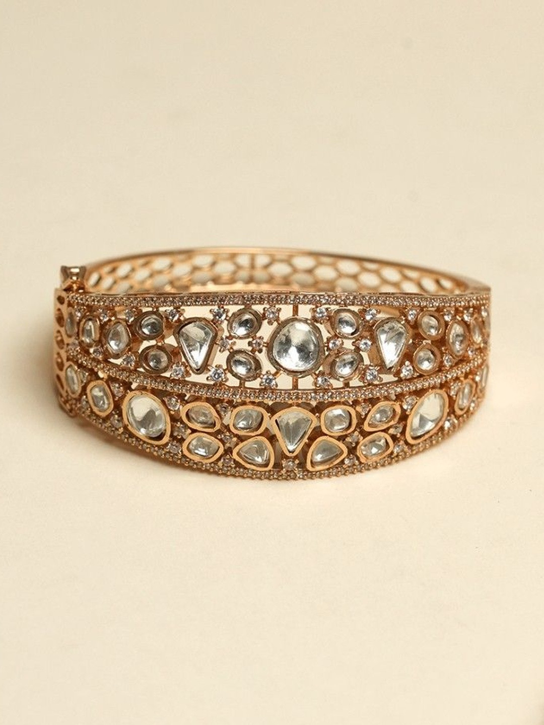 CAO Jewellery Moissanite Studded Bangle-Style Bracelet