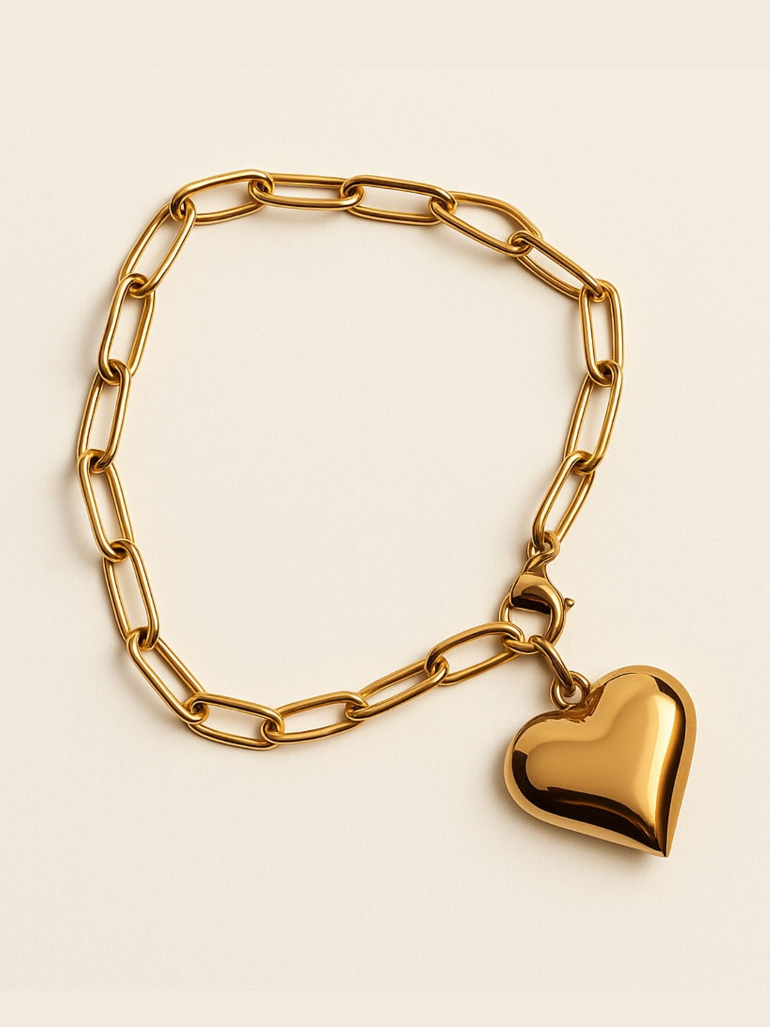 October 22 Women's 18K Gold Plated Love Lock Bracelet