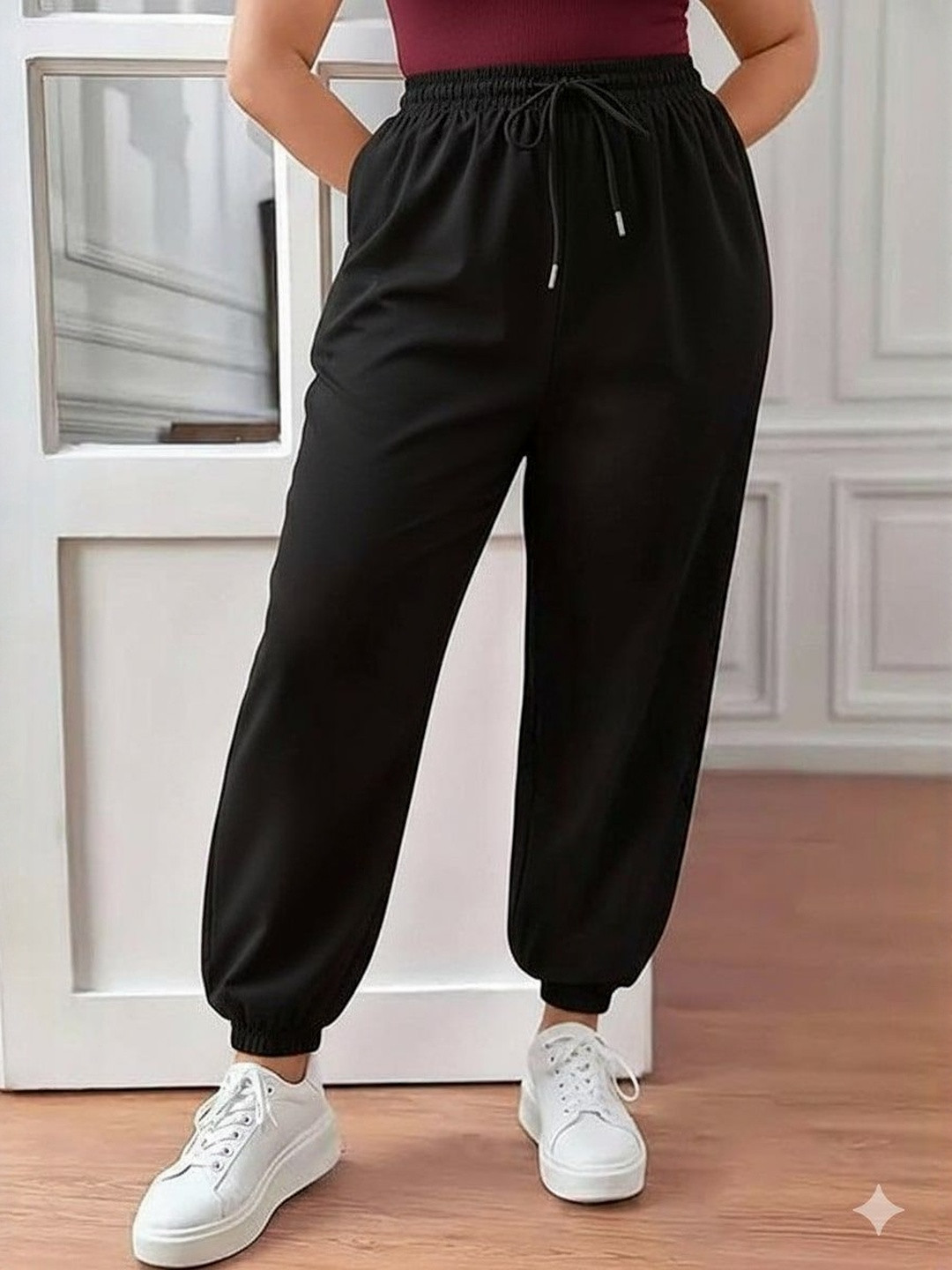 PRICHA Women Original High-Rise Zip Baggy Regular Trousers