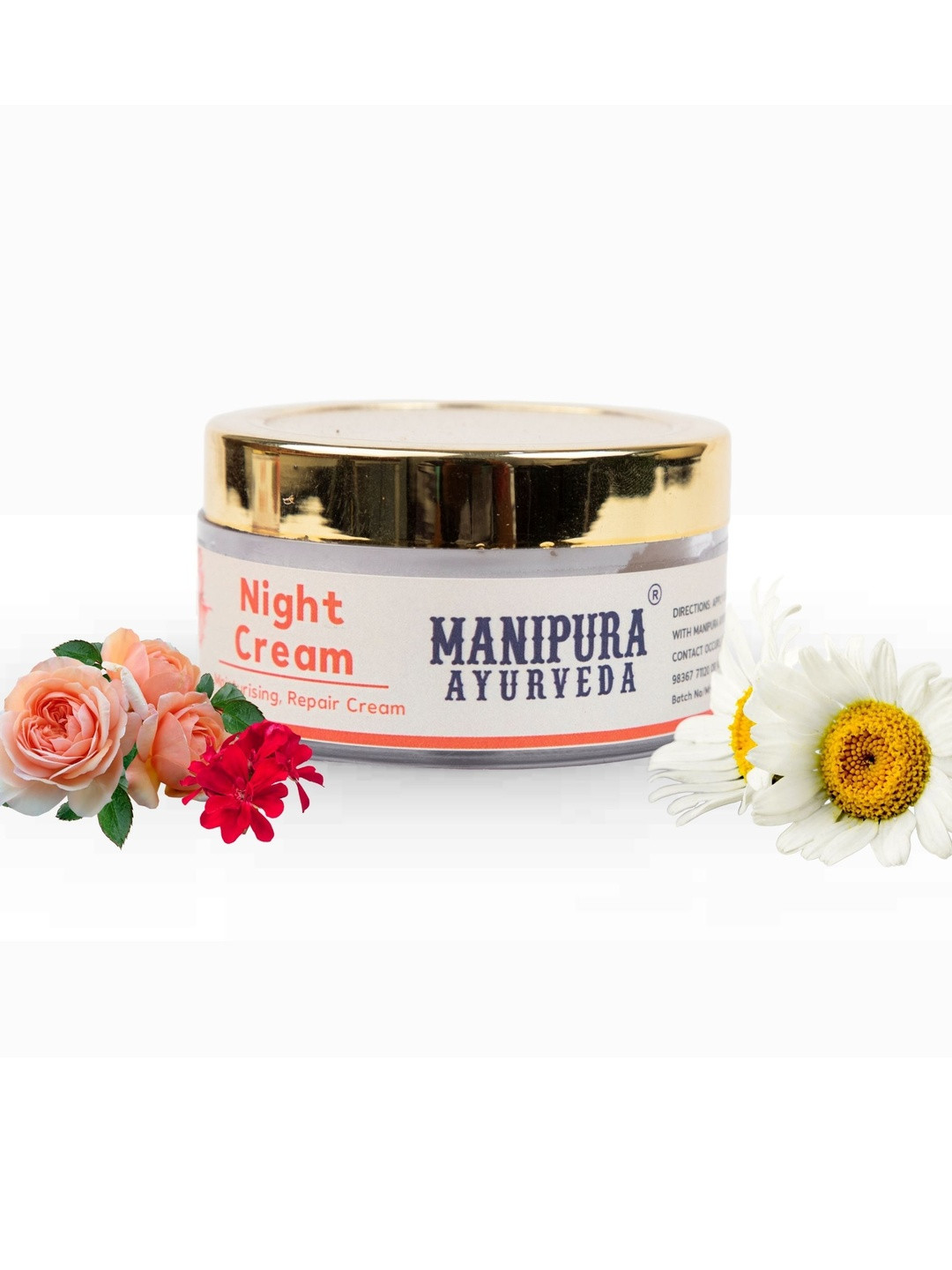 MANIPURA AYURVEDA Night Cream For Moisturizing & Repair Formula- 50 g