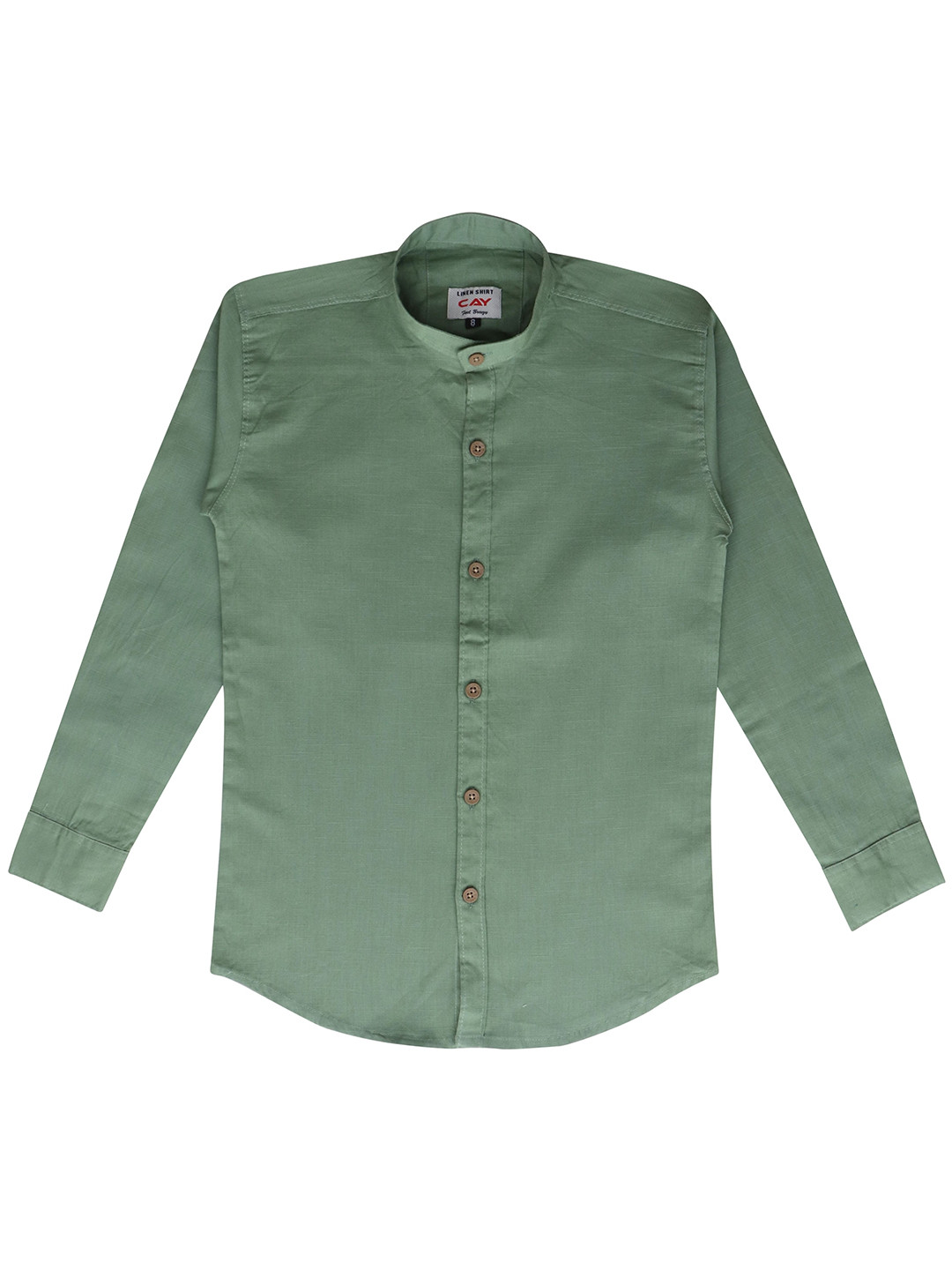 CAY Boys Standard Mandarin Collar Full Sleeves Casual Shirt