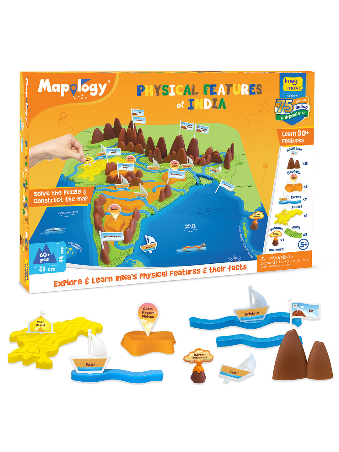 Imagimake Kids Multi Physical Feature Of India Puzzle