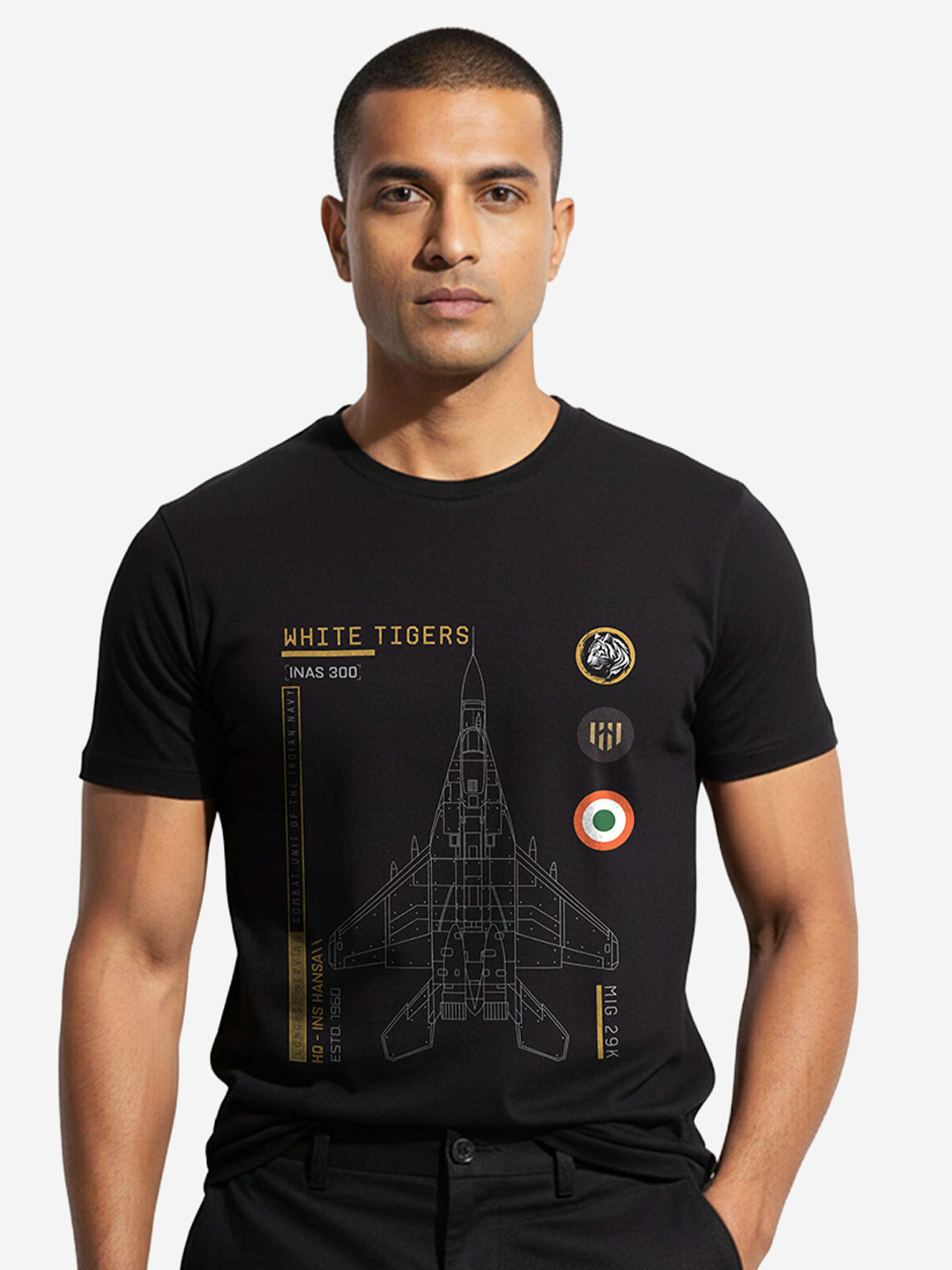 DEPLOYED Tigers Signature Printed Cotton T-shirt