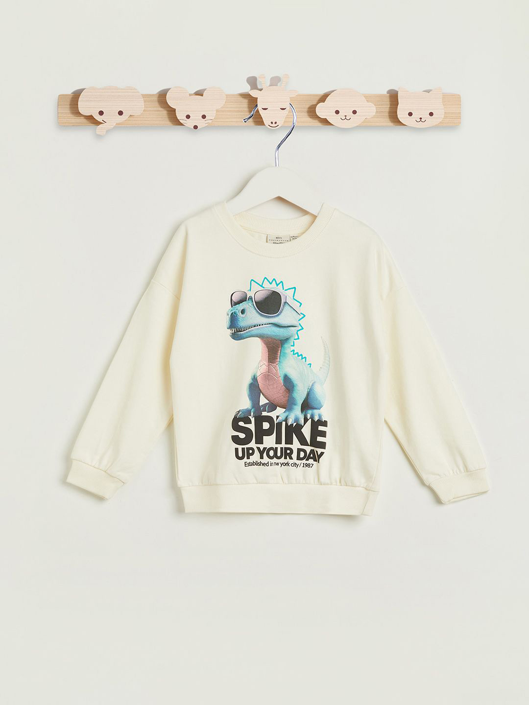 Juniors by Babyshop Boys Graphic Printed Round Neck Full Sleeves Pullover Sweatshirt