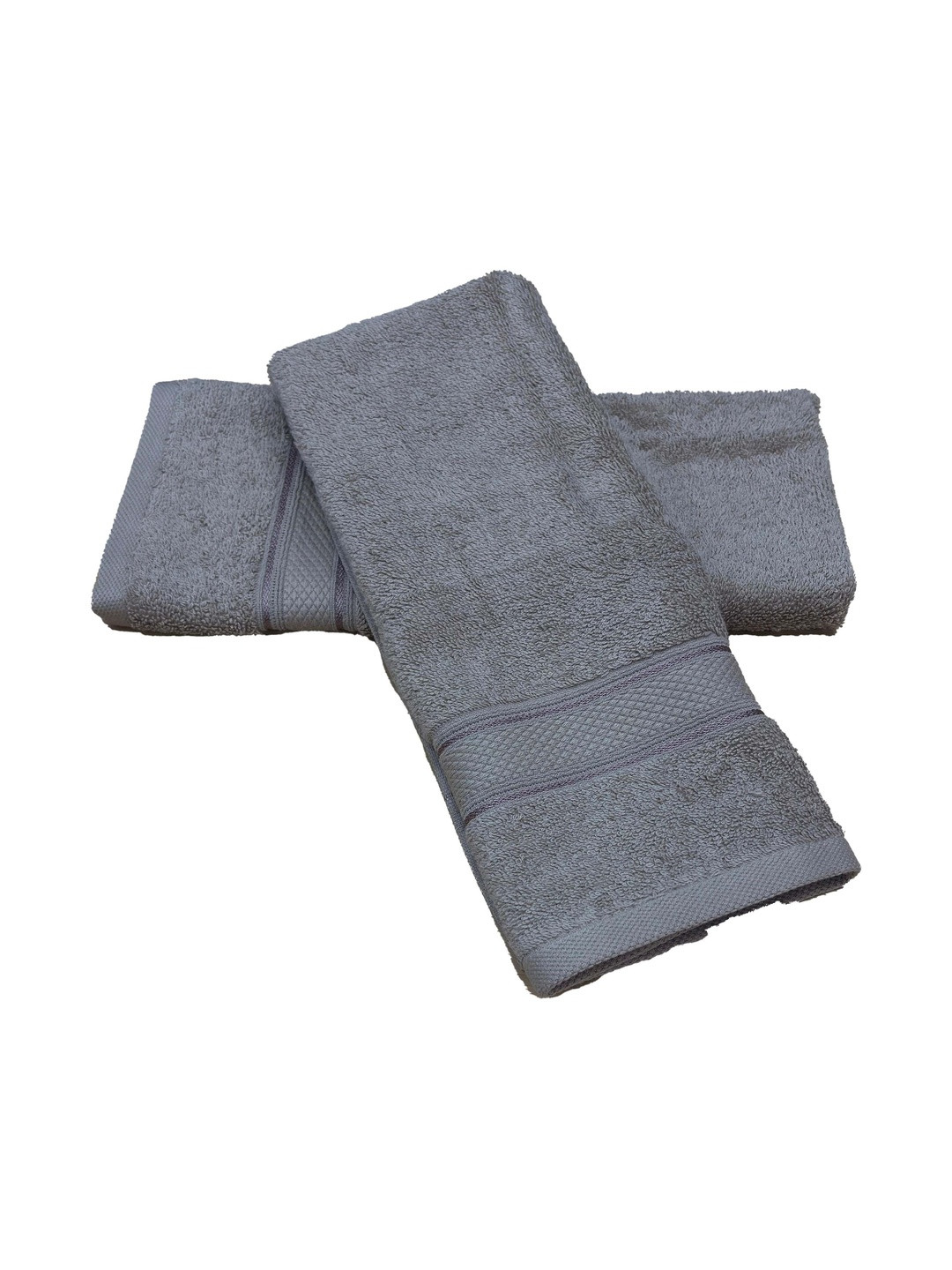 Ackross Haven Grey 2 Pieces Cotton 550GSM Hand Towels