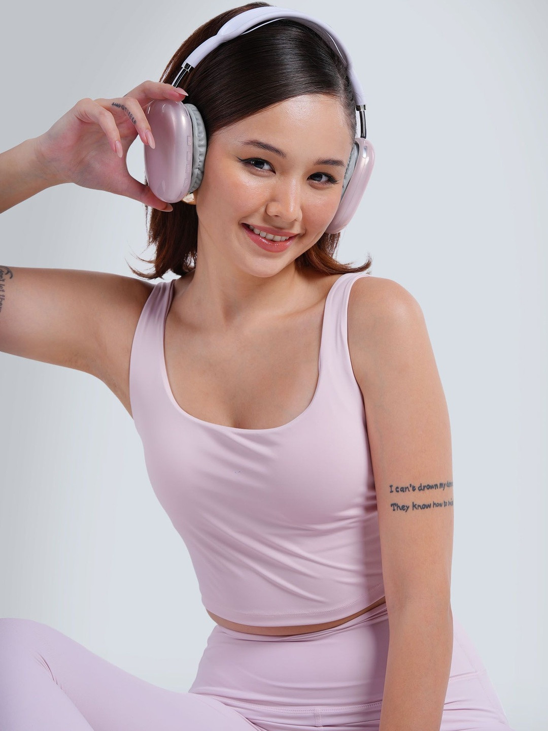 CAVA Pink Aerial Women Sleeveless Crop Tank Top