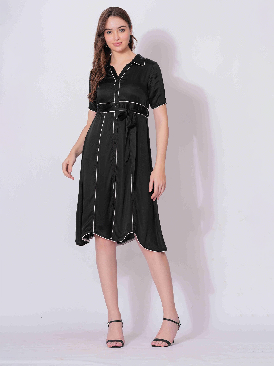 Sencei Shirt Midi Dress