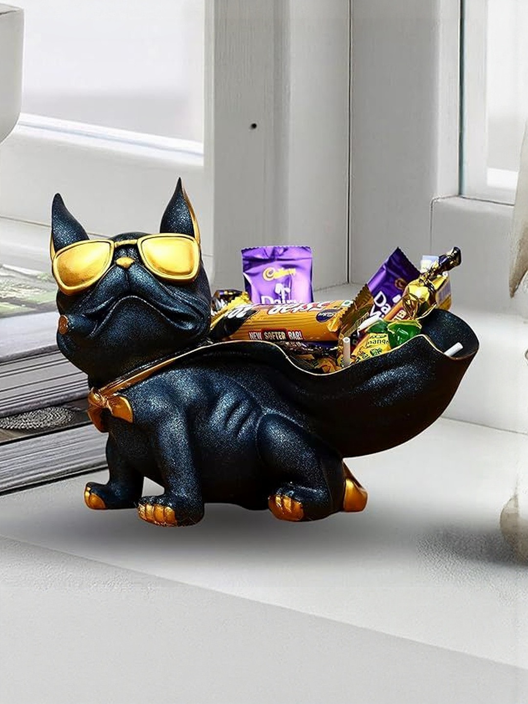 THE SACRED GIFTS Super Dog Resin Figurine with Storage