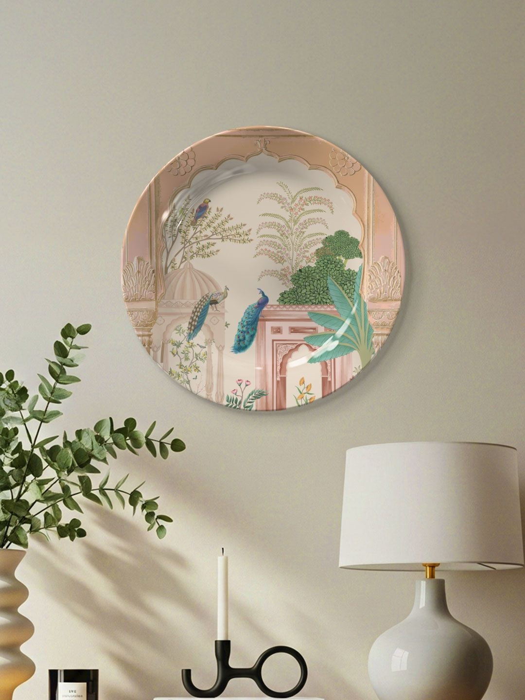 DESSINE ART Peach The Royal Palace Printed Ceramic Wall Paintings