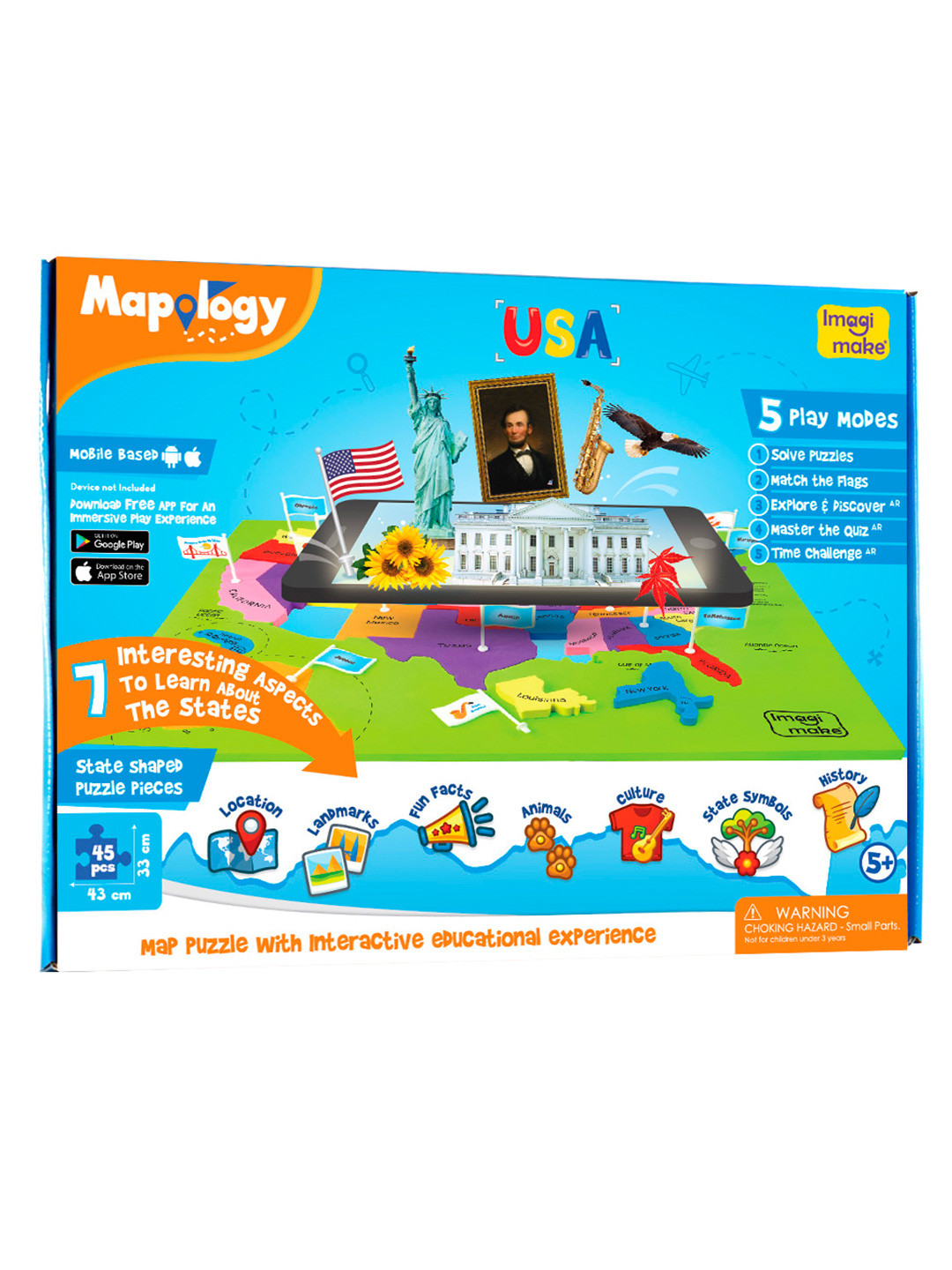 Imagimake USA with Capitals Skill Learning & Development Toys