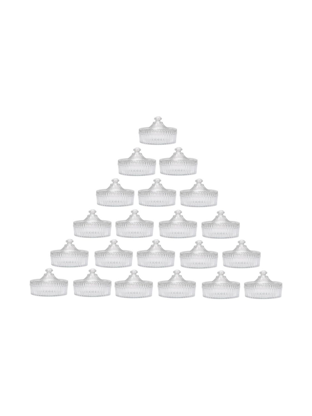 SOMIL Pack Of 21 Transparent Glass Dishwasher Safe Serving Bowl