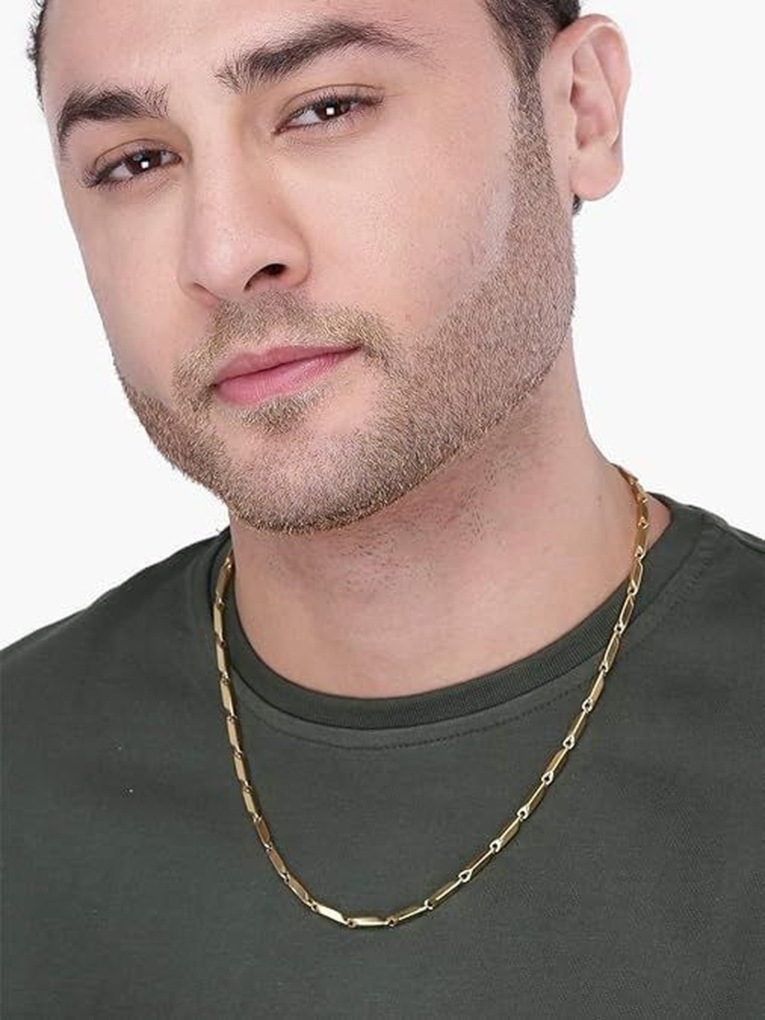 Lovemi Movements Women Blade Design Necklace Chain Stainless Steel Gold Plated Chain