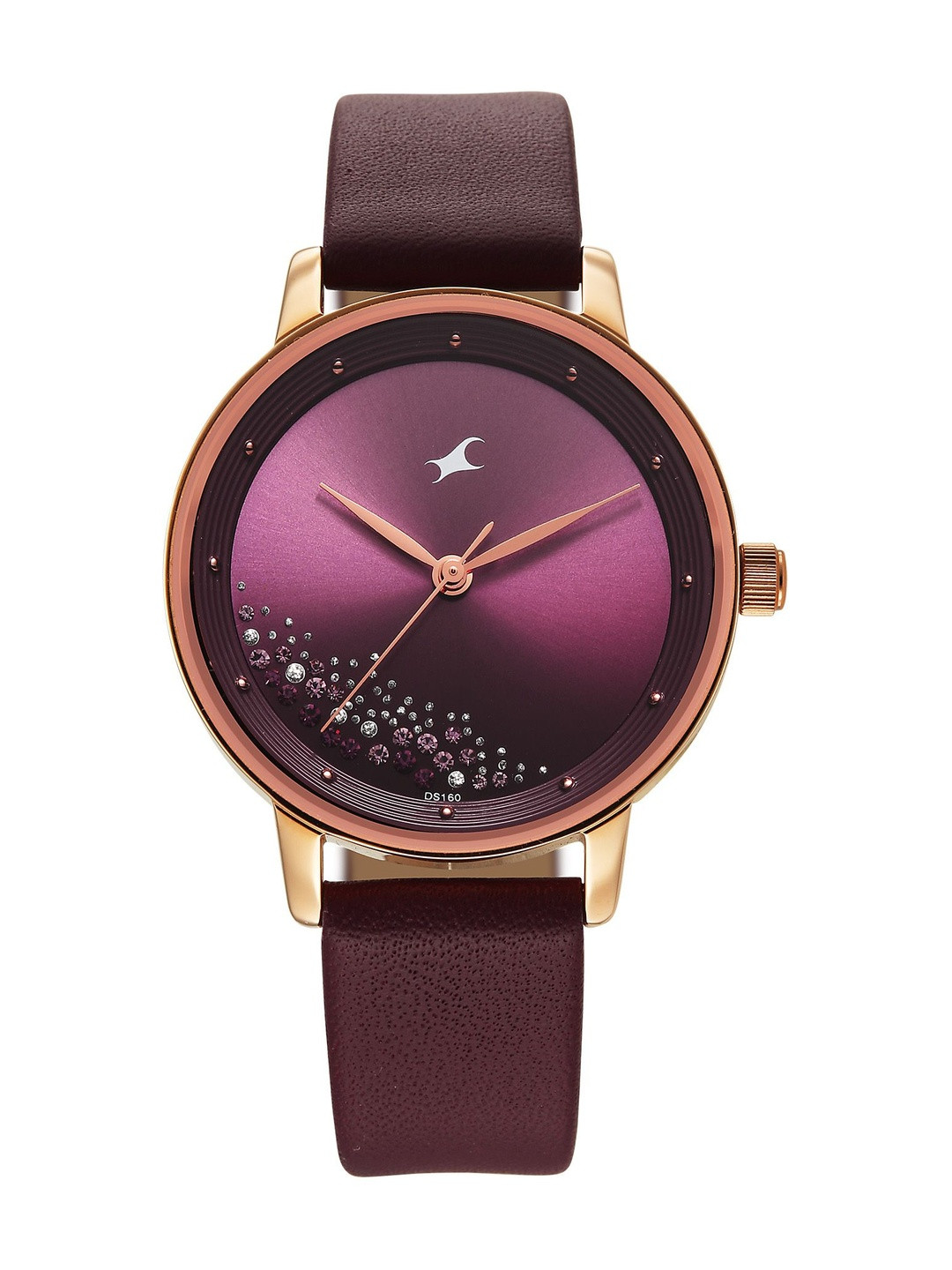 Fastrack Girl's Style Up 5 Quartz Burgundy Round Dial Watch - 6206WL03
