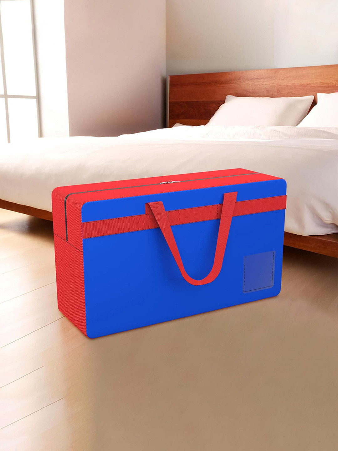 Kuber Industries Colourblocked Rexine Foldable Clothing Travel Storage Duffle Bag