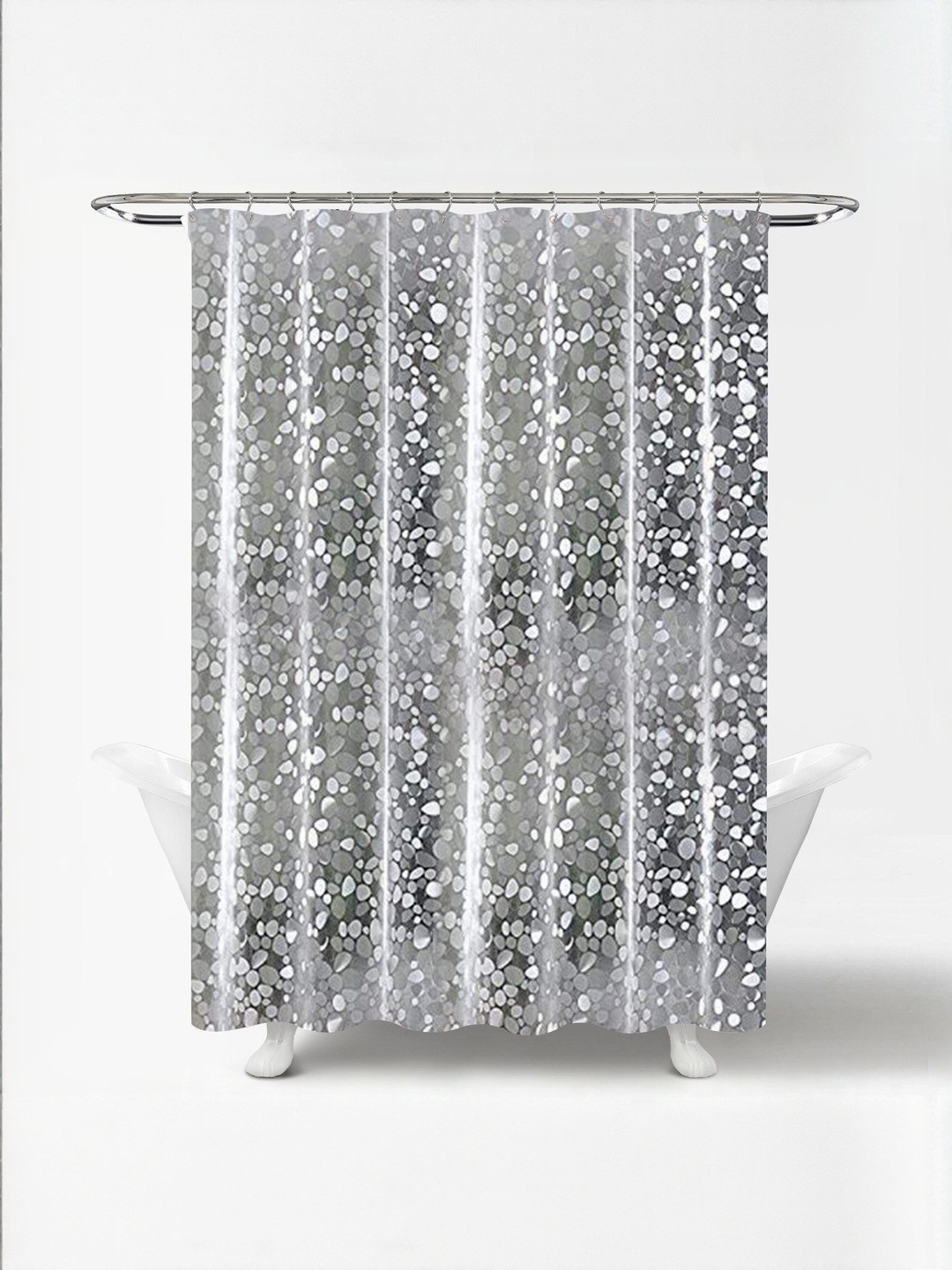 HOME ARK Unisex Abstract Prtinted Sheer Window 7ft-3d Curtain