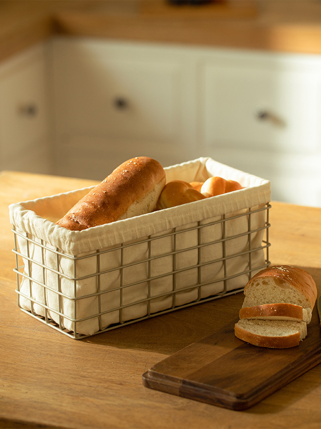 ellementry Grey Twine Wire Bread Box