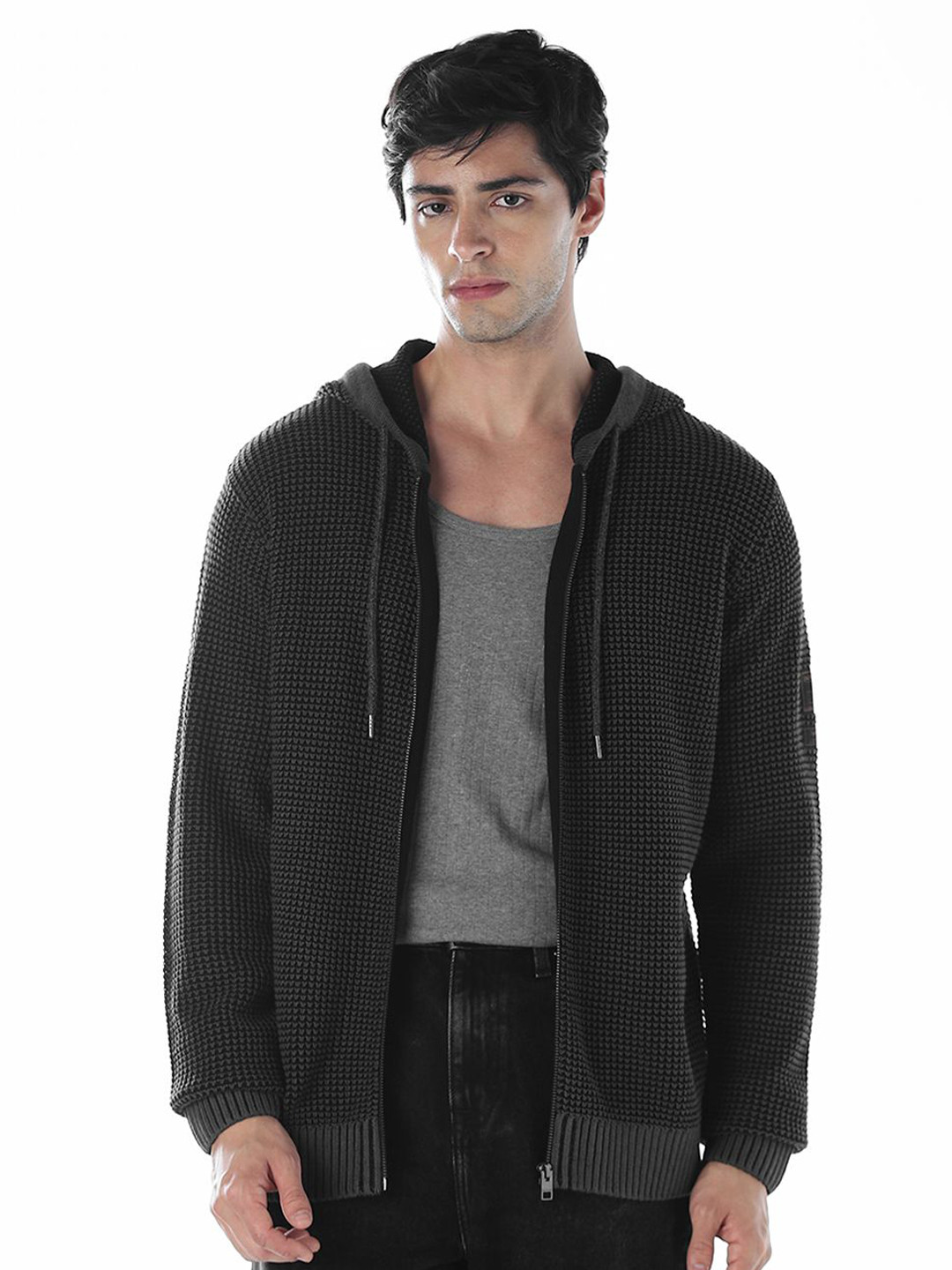 Jack & Jones Men Self Design Cardigan