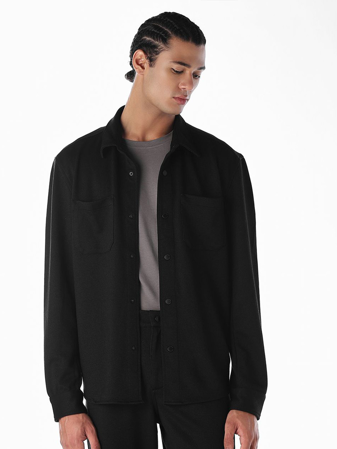 Jack & Jones Men JJCO CHARLES Textured Relaxed Fit Casual Shirt