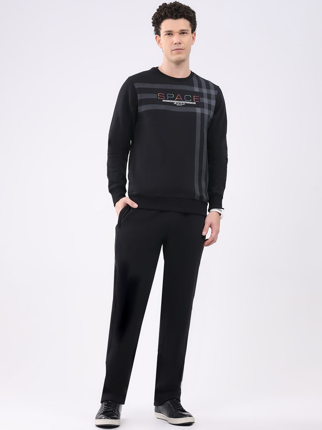 Monte Carlo Checked Full Sleeve T-Shirt With Trouser