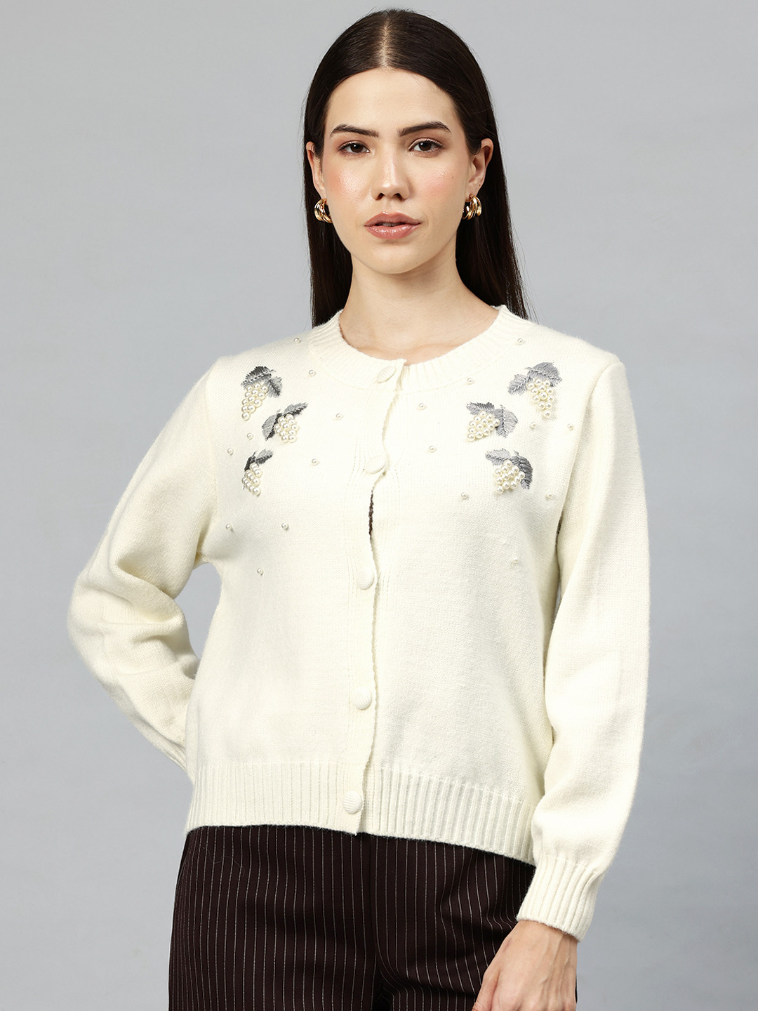 Pierre Carlo Embroidered & Beaded Cardigan