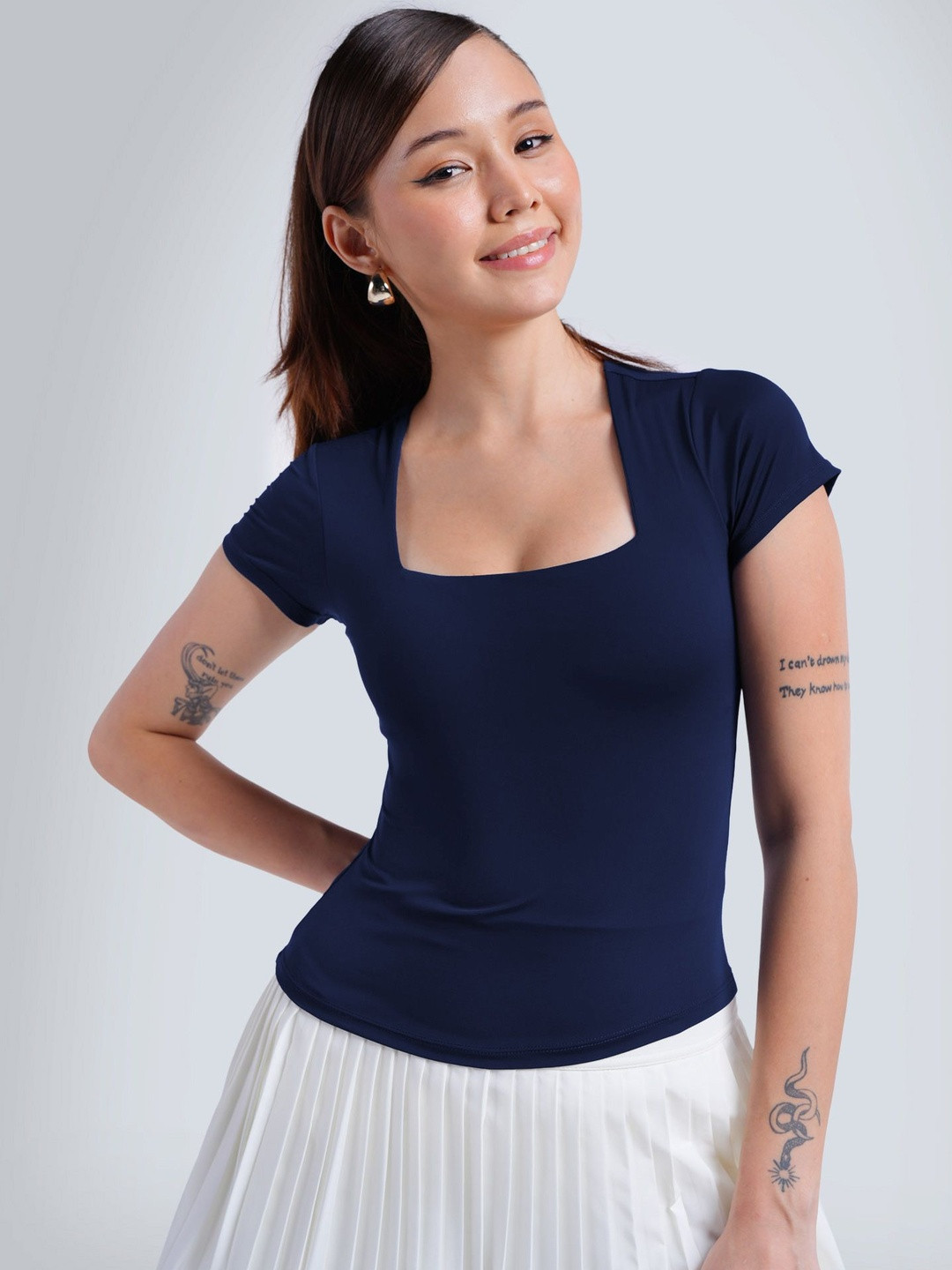 CAVA Women Square Neck Kimono Sleeve Top