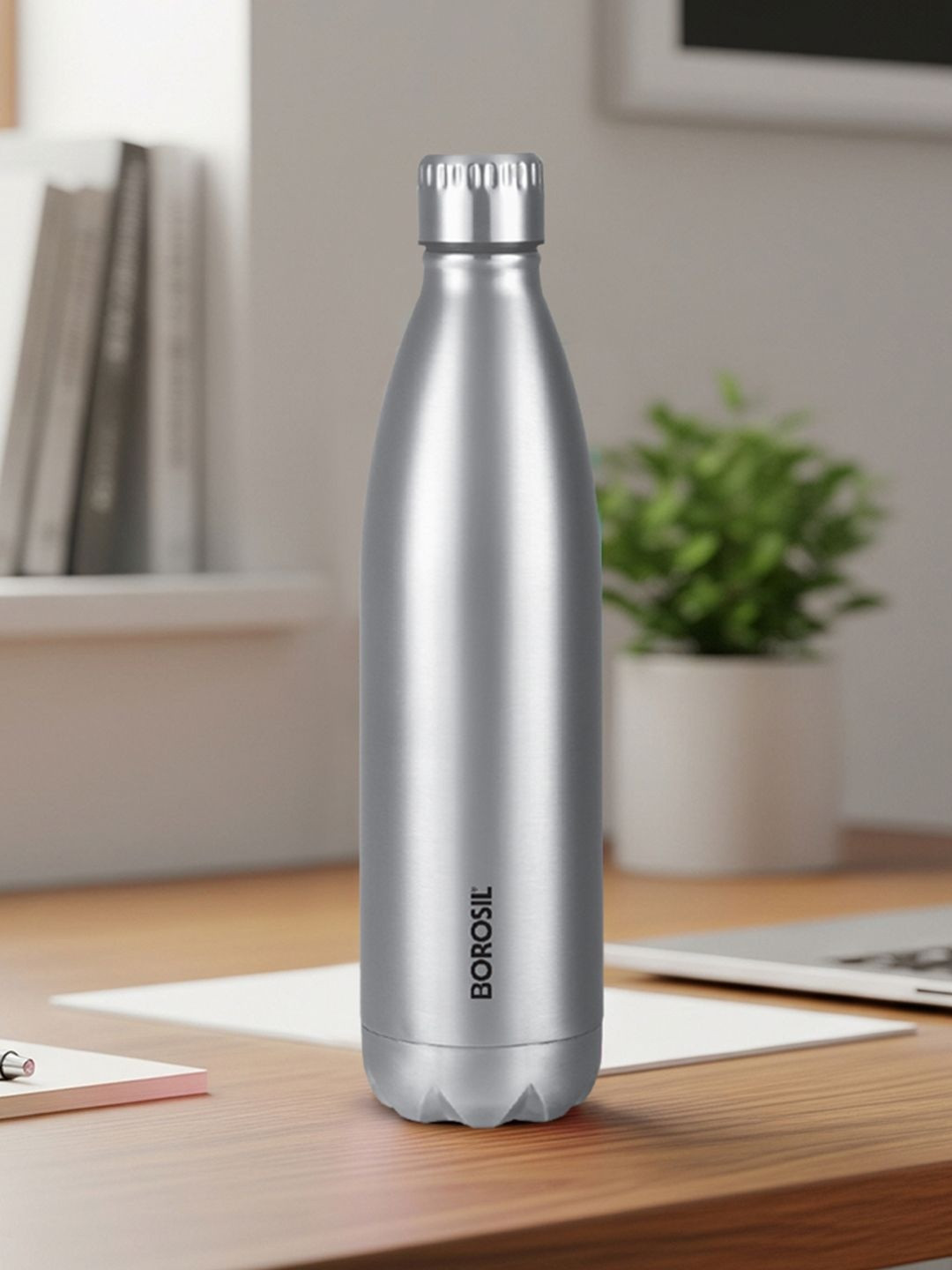 BOROSIL Bolt Steel Stainless Steel Double Wall Vacuum Flask Water Bottle 500 ml