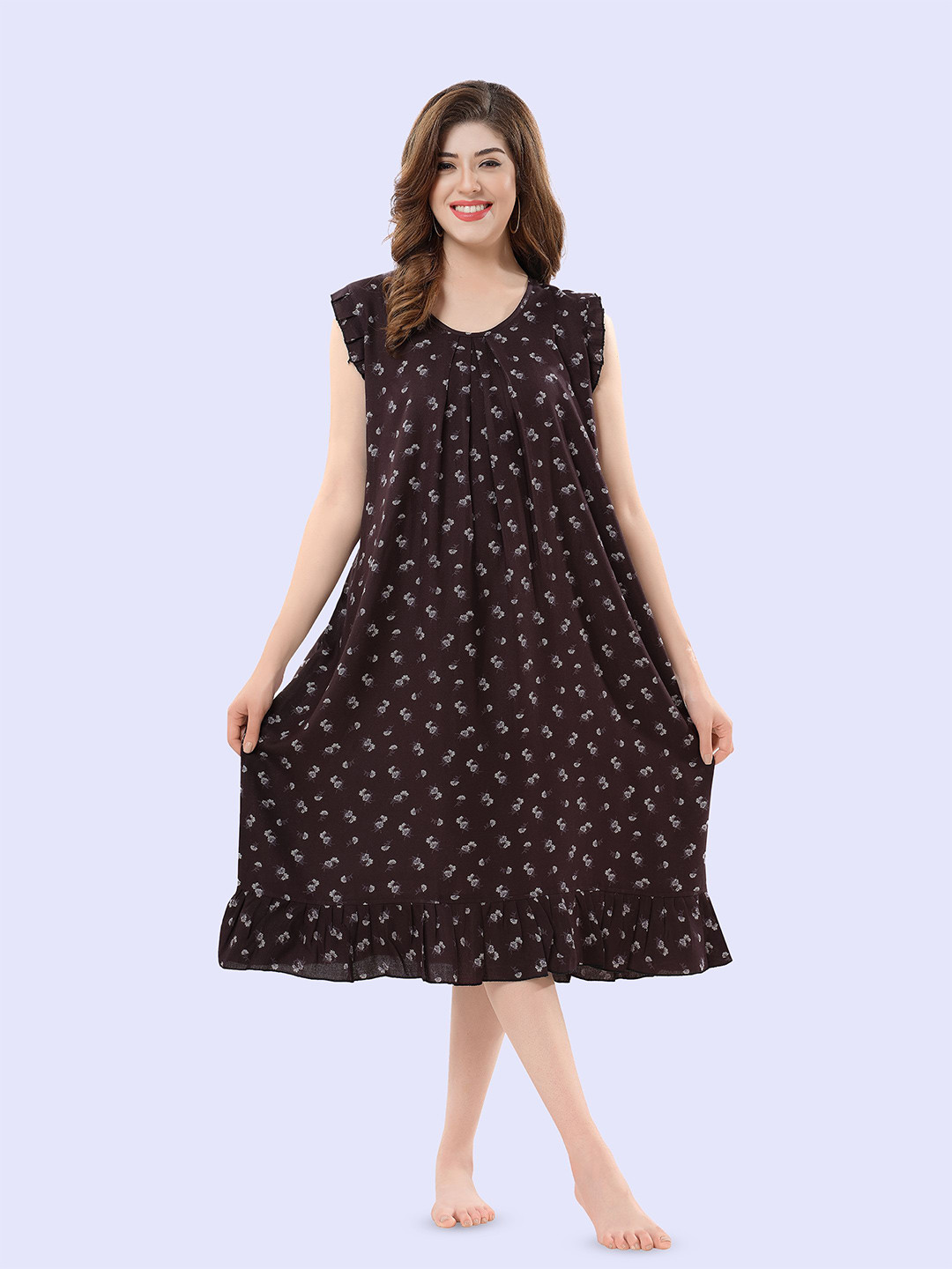 Cloud Soft Women Round Neck Sleeveless Nightdress