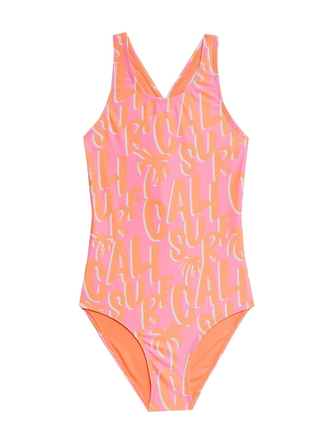 Marks & Spencer Girls Surf Cali Printed Crossover Straps Bodysuit