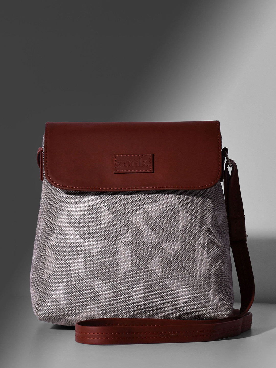 ZOUK Aravalli Women Geometric Printed Crossbody Quilted Sling Bag