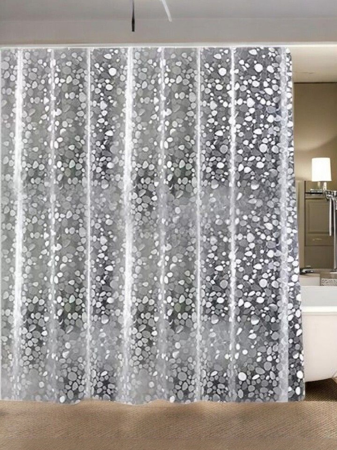 HOME ARK Set of 2  Fitting Style Back Tab Door Curtain