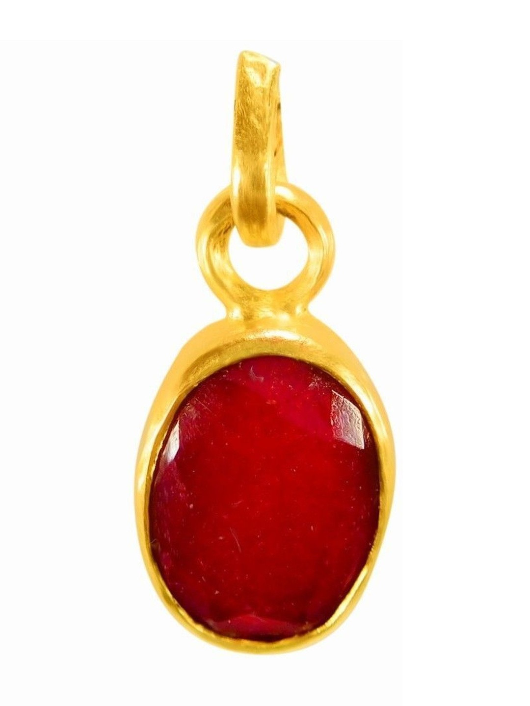 RAVIOUR LIFESTYLE Unisex 4.25 Ratti 5 Dhaatu Ruby Pendant
