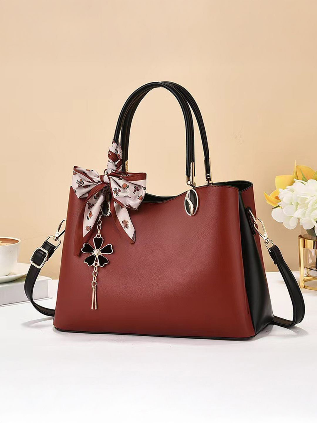 StyleCast Stylish Shopper Casual Handheld Bag With Zip Closure