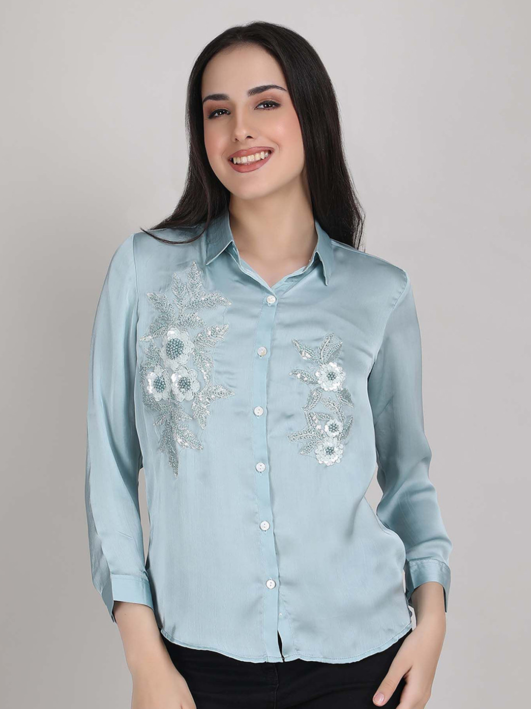Blue Ronin Women Floral Printed Spread Collar Casual Shirt