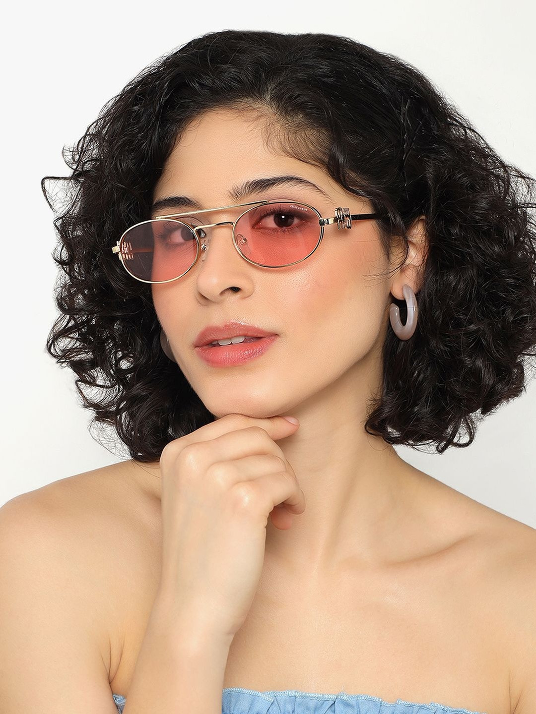 PELLE LUXUR Unisex Full Rim UV Protected Oval Sunglasses BUY 1 GET 1 FREE PLSG8059