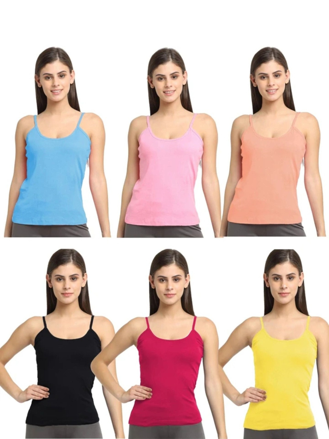 WellFitLook Women Set Of 6 Camisoles