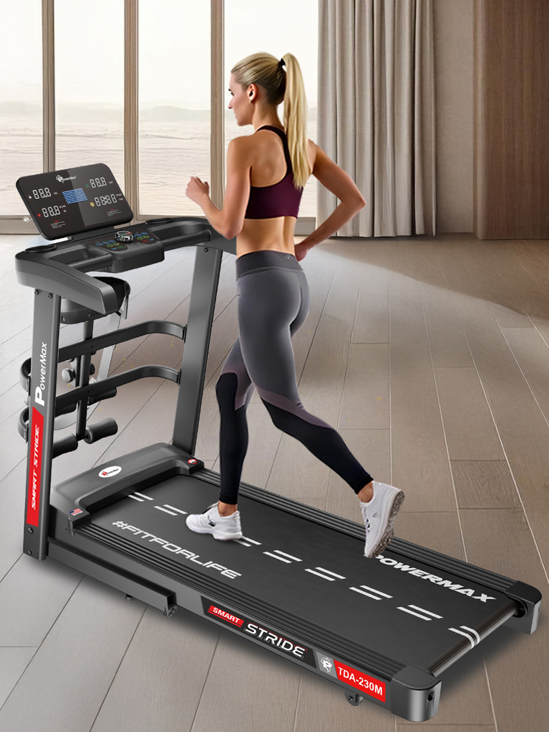 PowerMax Fitness TDA-230M Motorized Multifunction 4HP Peak Treadmill