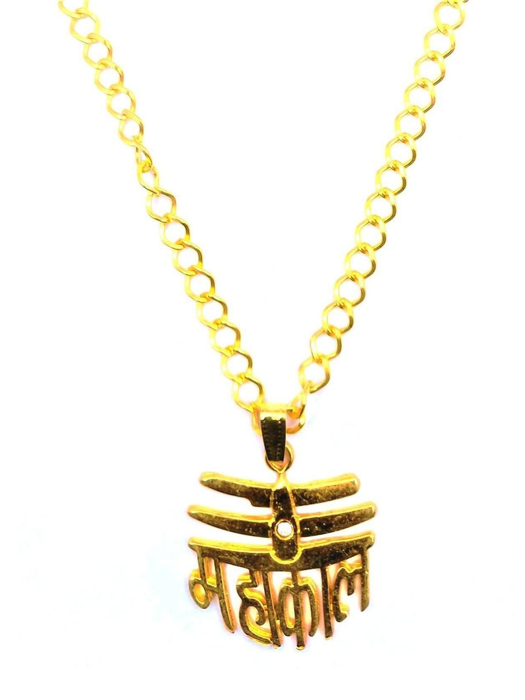 RAVIOUR LIFESTYLE Unisex Gold Plated Mahakal Mahadev Stylish And Elegant Pendant