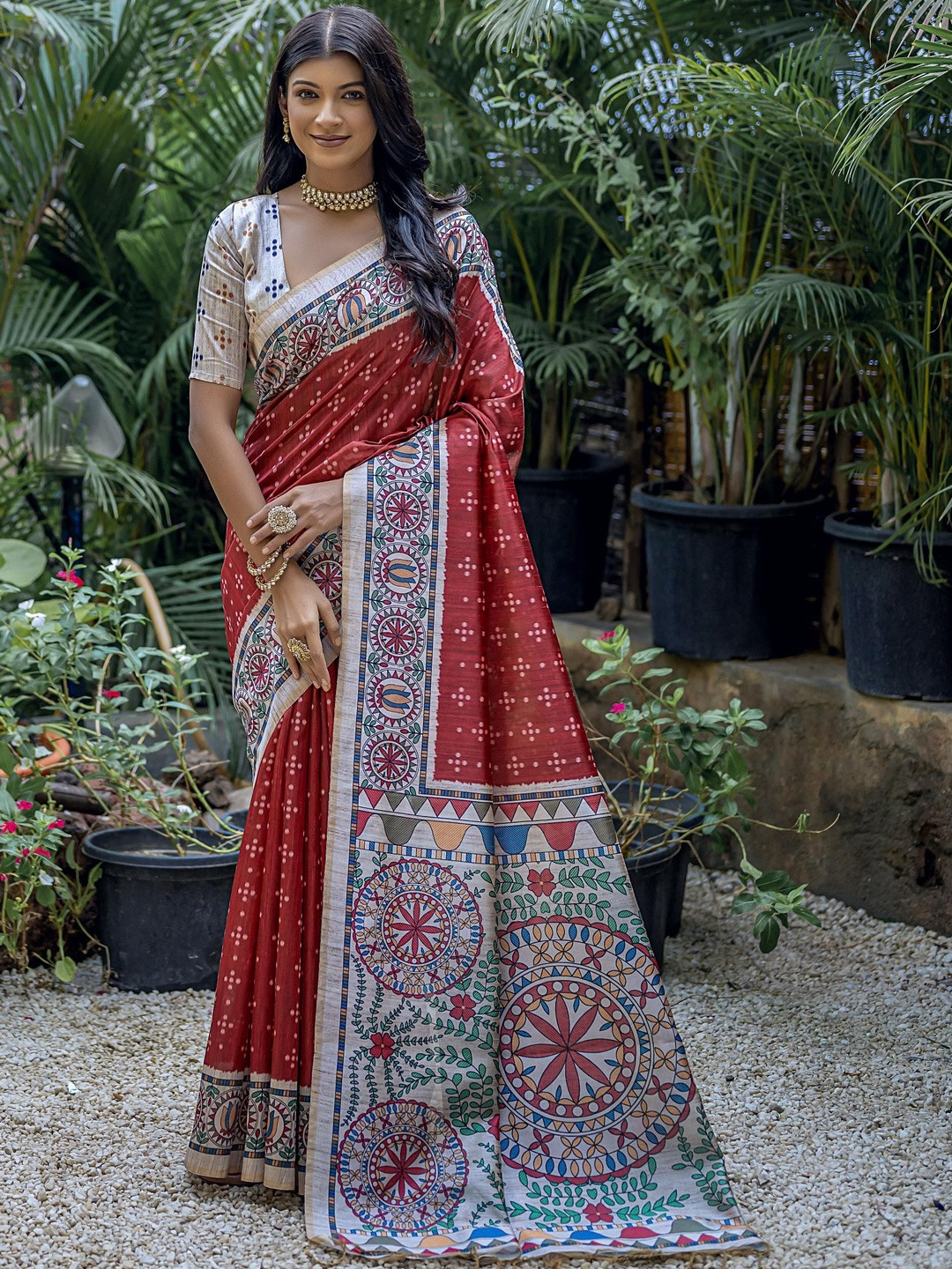 bansari textiles Ethnic Motifs Pure Cotton Soft Banglori Banarasi Saree