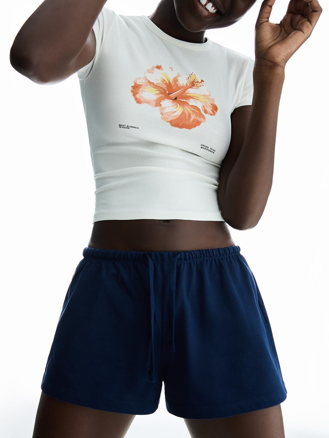 Bershka Cotton Plush Shorts