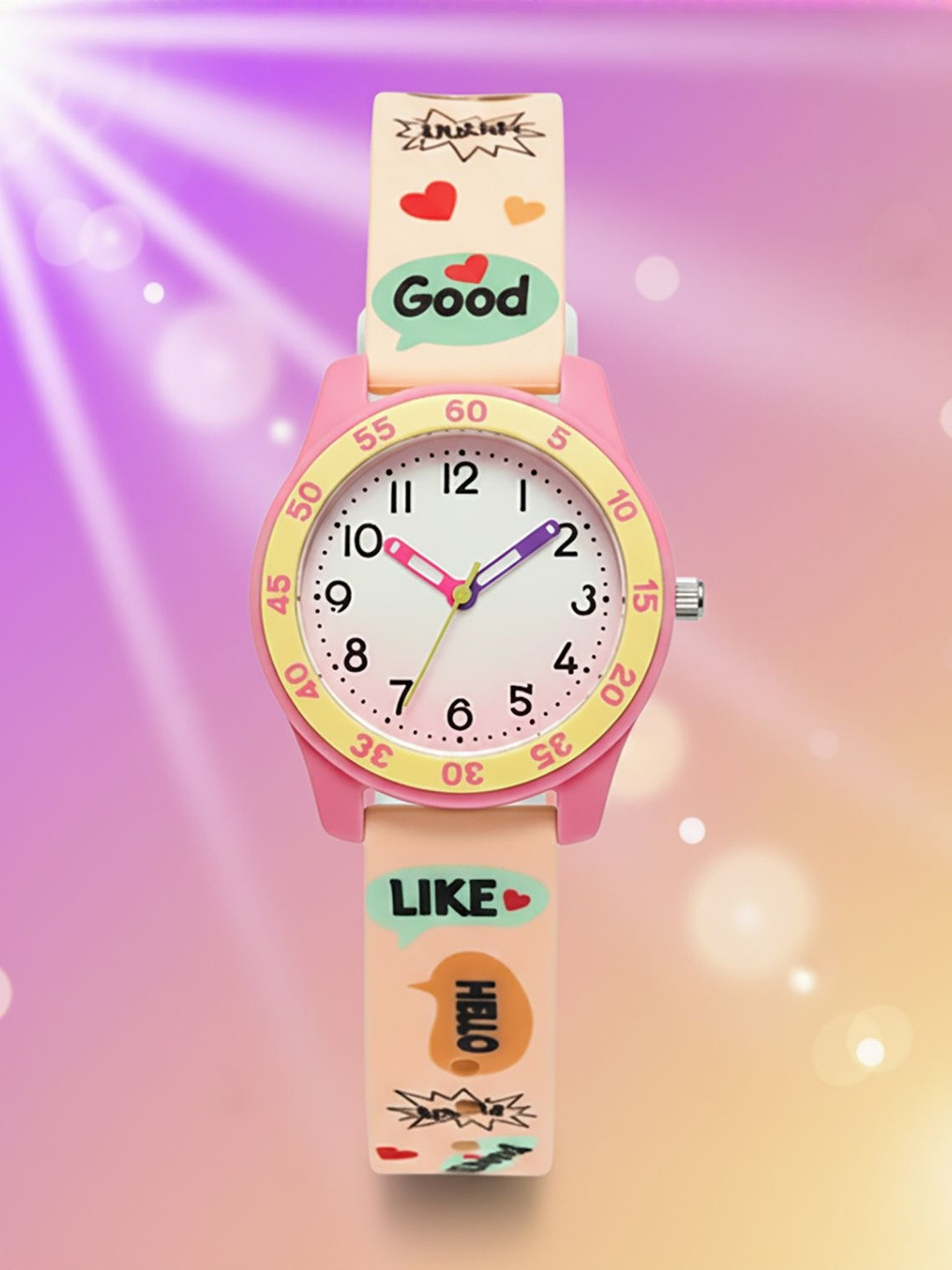 Time Up Kids Printed Dial & Straps Analogue Watch D6032-8