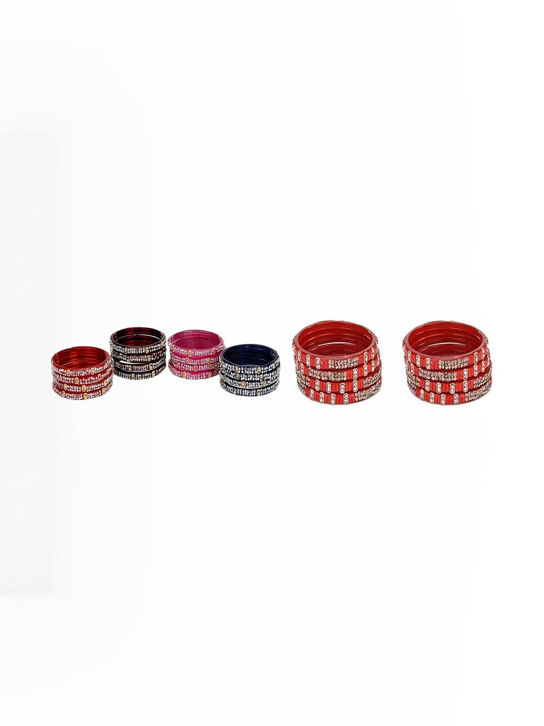 SOMIL Woman Set of 24 Multicoloured Glass Bangle