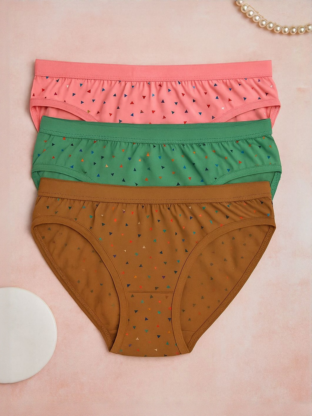FiveFlag Women Pack of 3 Printed Briefs