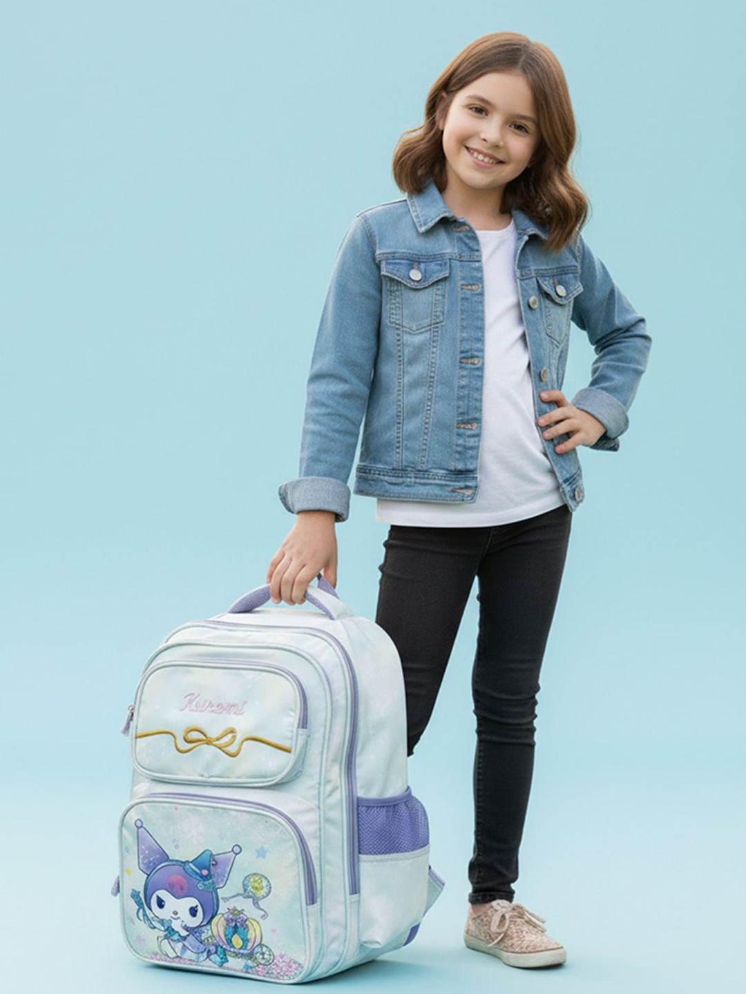 SAGEWARE Girls Printed Backpack with Hip Strap - 20L