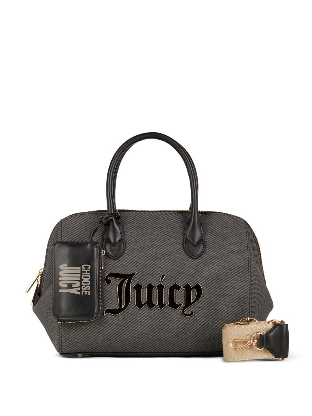 Juicy Couture Trinity Talk Women Solid Bowling Embroidered Handheld Bag